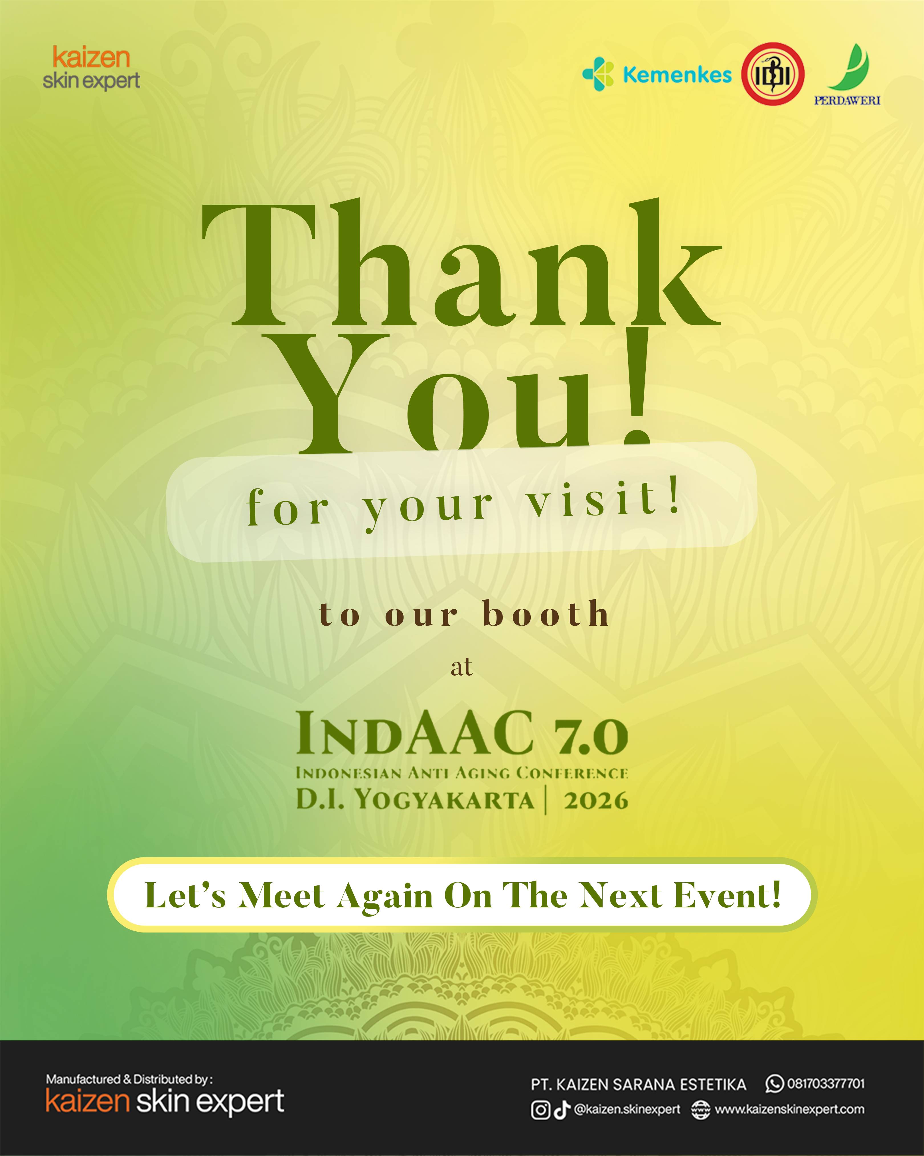 Thankyou for Visit Our Booth at INDAAC 7.0 DIY 2026!